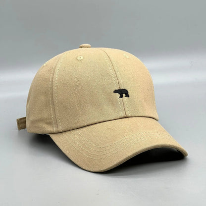 Polar Bear Embroidery Baseball Cap – Lightweight Cotton Hat with UV Protection