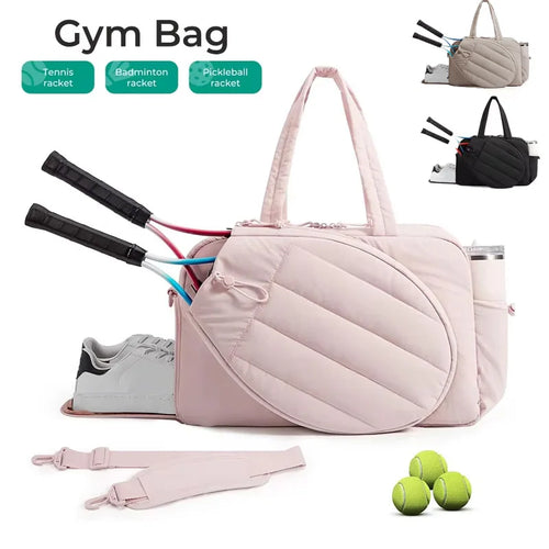 Tennis Racket Bag – Sports Gym Bag for Women with Shoe Compartment