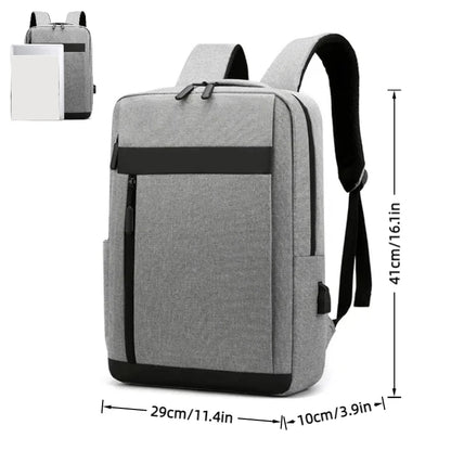 Slim Business Laptop Backpack with USB Charging Port