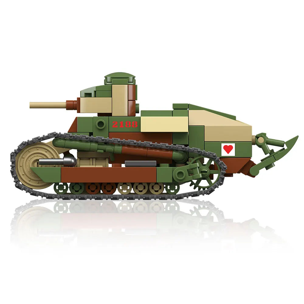 Renault FT WWI Tank Building Blocks Set – Military Brick Model