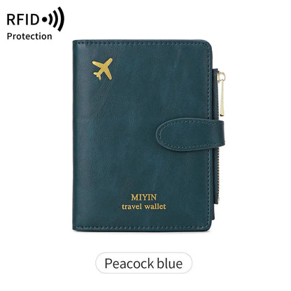 RFID Passport Holder Wallet – Large PU Leather Travel Card Organizer