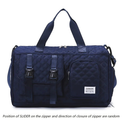 Gym Duffle Bag Large Capacity Nylon Argyle Travel Sports Bag