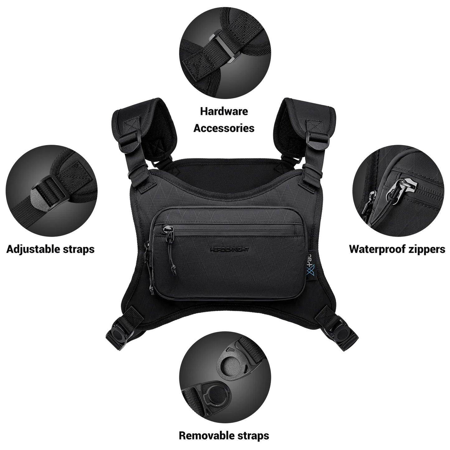 Running Vest Chest Bag for Men – Lightweight Waterproof Rig Pack for Cycling & Outdoor Training