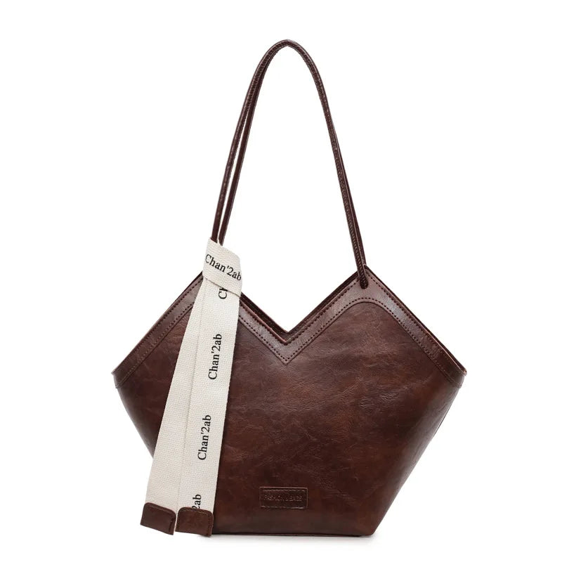 Retro Simple Underarm Bag Trendy Shoulder Large Capacity Commuting Foreign Style Tote