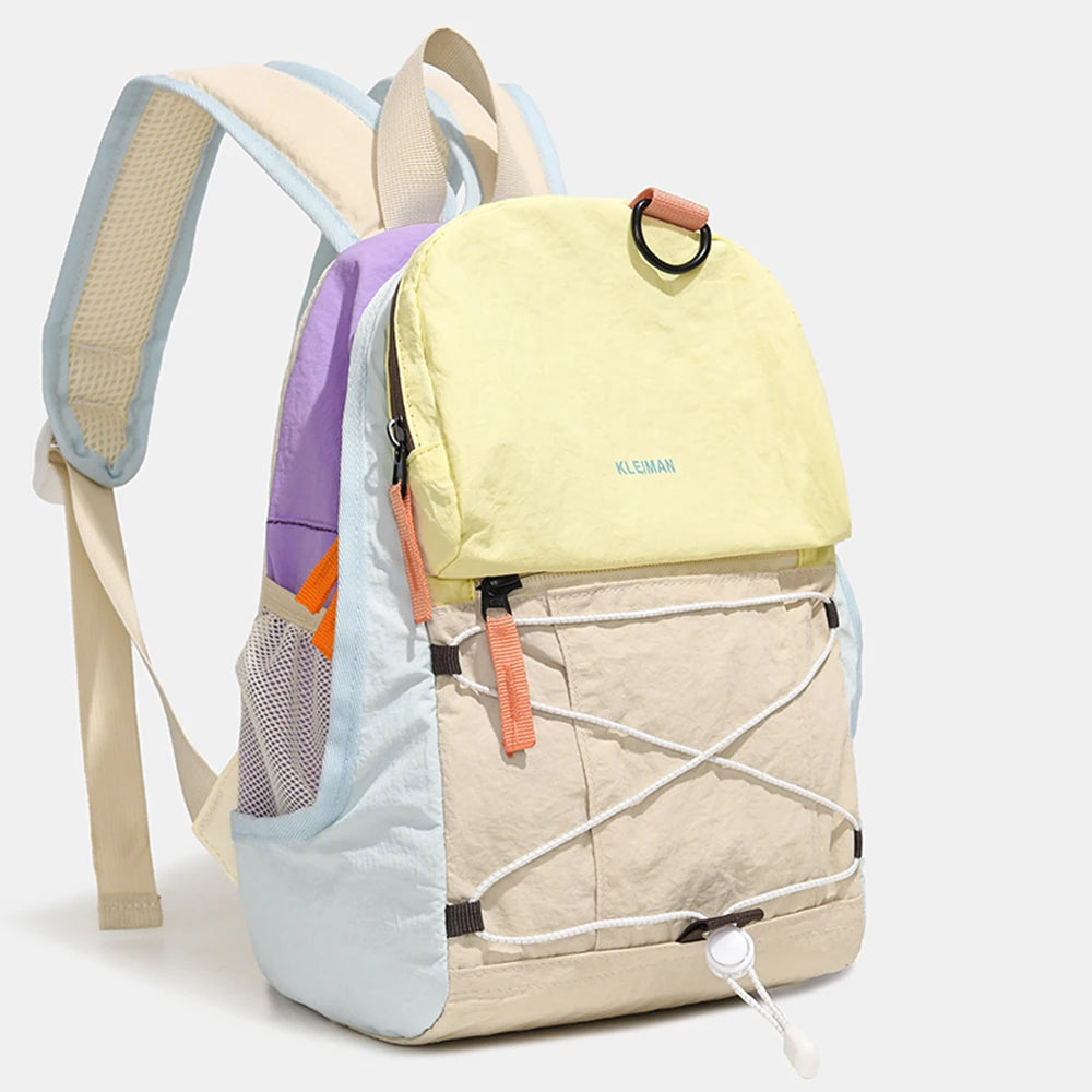 Color Block Mini Nylon Backpack – Lightweight Hiking & Daily Bag
