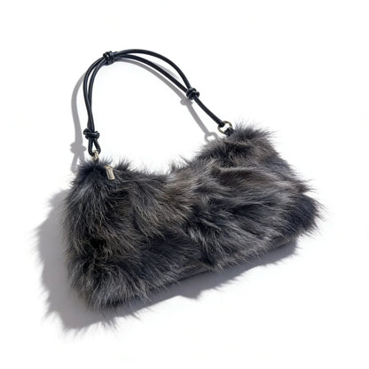 Faux Fur Shoulder Bag — Luxury Tote & Clutch Purse for Women