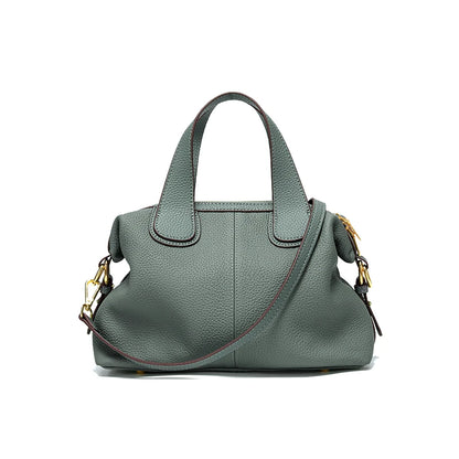 Genuine Cowhide Leather Crossbody Bag – Large Capacity Retro Handbag for Women