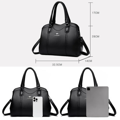 Soft Leather Tote Bag for Women – Luxury Shoulder & Crossbody Handbag