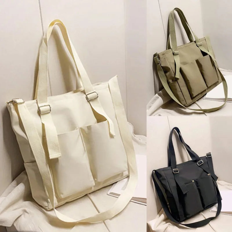 Waterproof Oxford Tote Bag – Large Capacity Women's Shoulder & Crossbody Bag