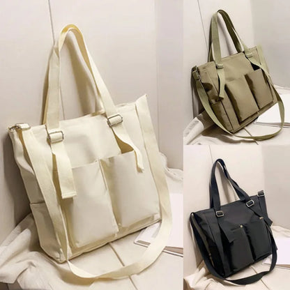 Waterproof Oxford Tote Bag – Large Capacity Women's Shoulder & Crossbody Bag