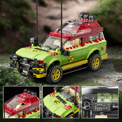 Jurassic Dinosaur Off-Road Vehicle MOC Building Blocks 3-in-1