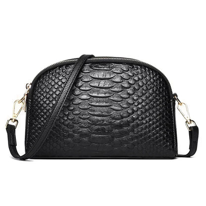 Crocodile Pattern Leather Crossbody Bag – Women's Shoulder Bag