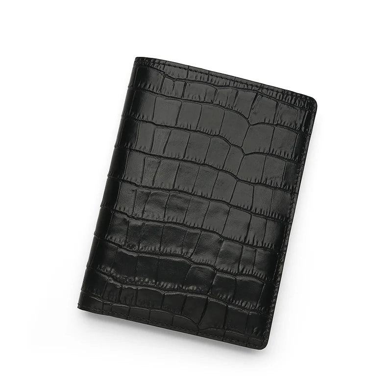 Luxury RFID Leather Passport Cover – Crocodile Pattern