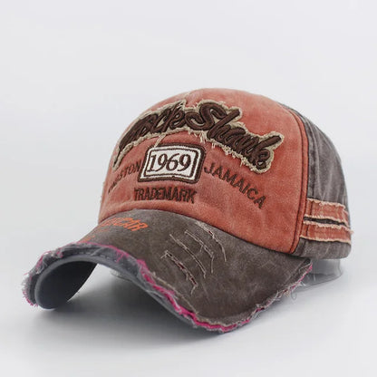 Washed Cotton Baseball Cap – Embroidered Letter W Snapback