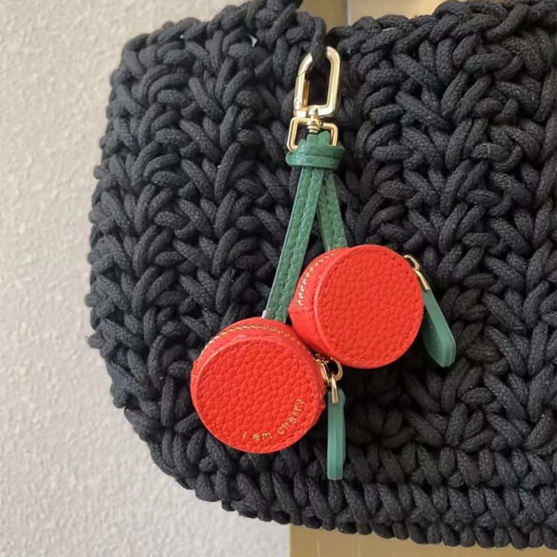 Fruit Coin Purse Keychain – Cute Mini Leather Zipper Pouch