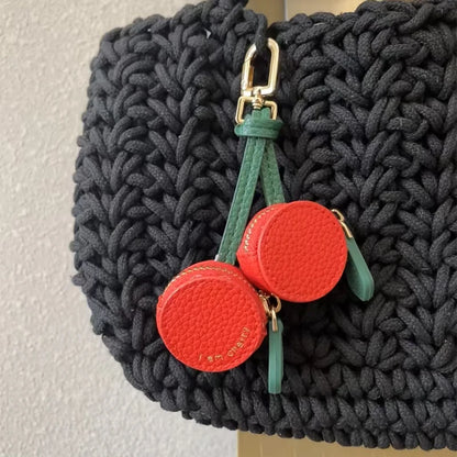 Fruit Coin Purse Keychain – Cute Mini Leather Zipper Pouch