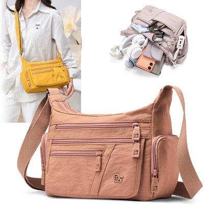 Women's Crossbody Bag Large Capacity Multi-Pocket Nylon Shoulder Bag