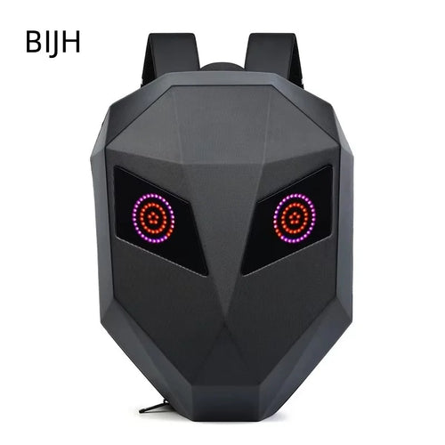 Hard Shell Laptop Backpack – Iron Man Style LED Carbon Fiber Design