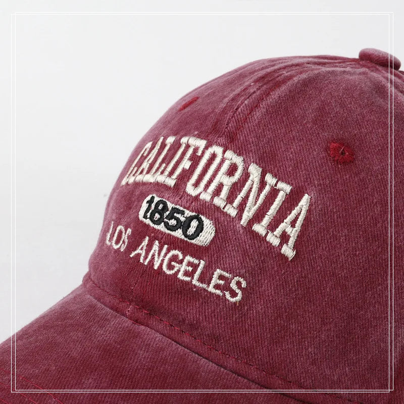California 1850 Embroidered Baseball Cap – Washed Cotton Hat