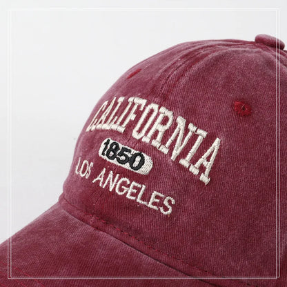 California 1850 Embroidered Baseball Cap – Washed Cotton Hat