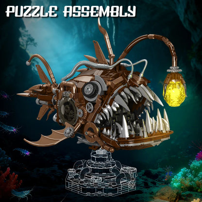 Steampunk Anglerfish MOC Building Blocks Set – 1236 Pieces