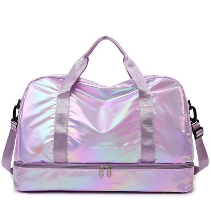 Holographic Duffle Bag – Large Capacity Weekender & Gym Bag