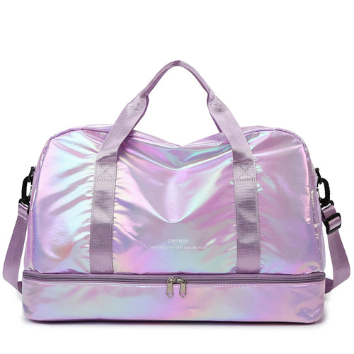 Holographic Duffle Bag – Large Capacity Weekender & Gym Bag