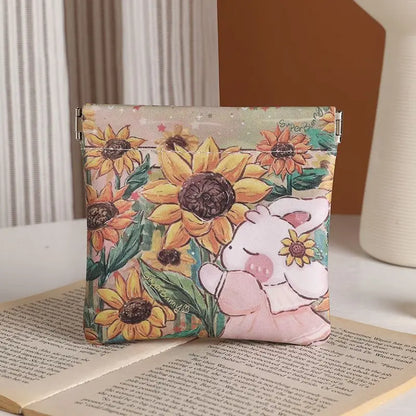 Mini Cosmetic Bag – Cute Print Portable Lipstick & Jewelry Pouch