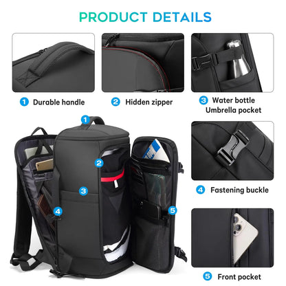 Bange Large Capacity Travel Backpack – Dry Wet Separation for Men