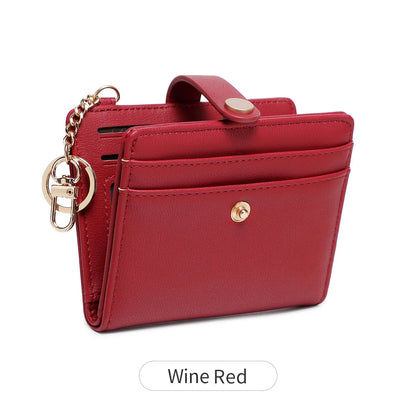 RFID Blocking Slim Bifold Card Wallet with Keychain – Women