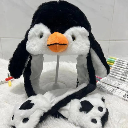 Cute Animal Ear Moving Plush Hat – Kids Cartoon Headband