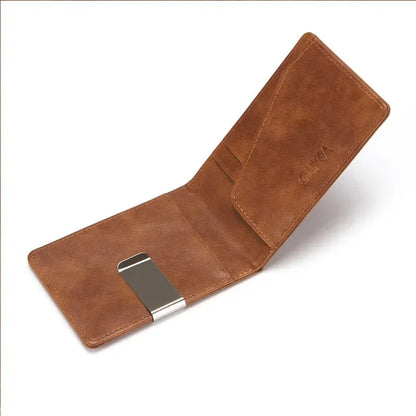 Leather Money Clip Wallet – Slim Card Holder for Men & Women