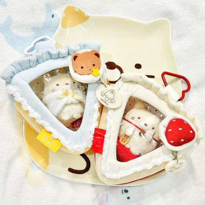 Cake Slice Plush Coin Purse – Kawaii Doll Display Bag