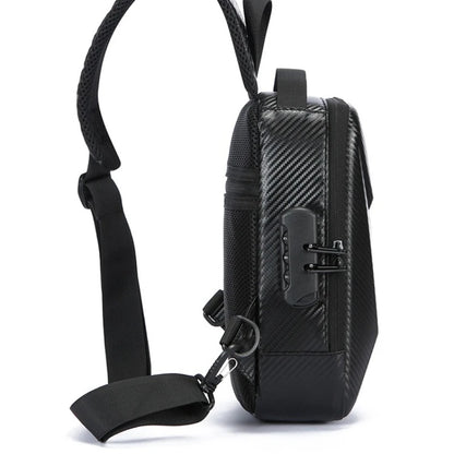 Hard Shell Sling Bag – Men's Multifunctional Crossbody with Password Lock