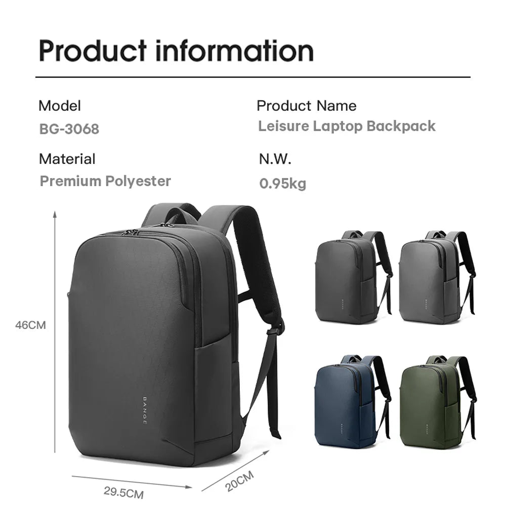 Bange Waterproof Laptop Backpack 15.6" for Men & Women