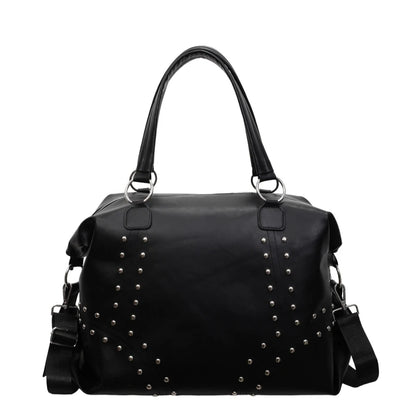 Rivet PU Leather Women's Shoulder Bag – Large Moto Tote