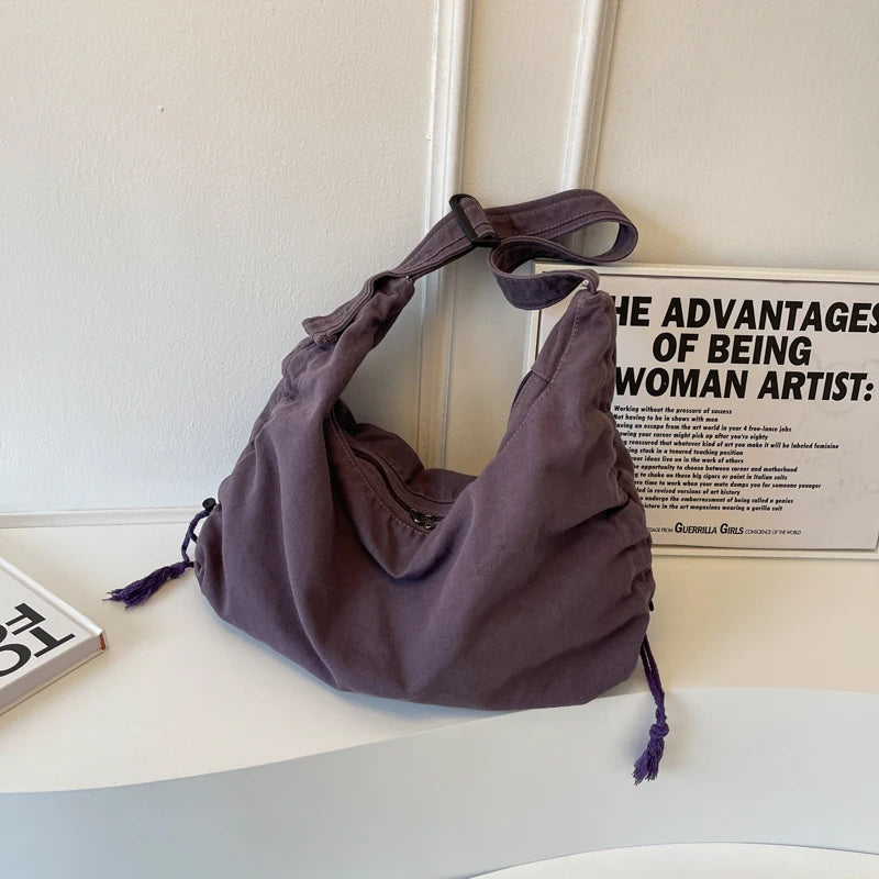 Large Capacity Canvas Shoulder Bag for Women
