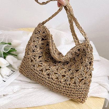 Straw Woven Crossbody Bag – Boho Shoulder Bag for Women