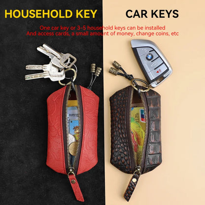 Genuine Leather Key Wallet & Car Key Holder for Men