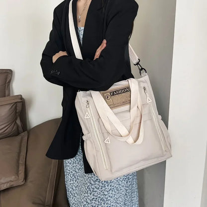 Nylon Shoulder Bag for Women – Multi-Pocket Tote & Crossbody