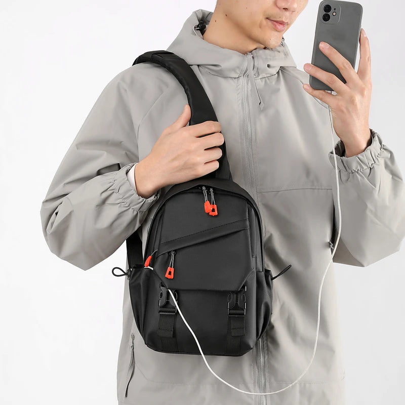 Men's Outdoor Sports Sling Bag – Multi-Pocket Chest Pack