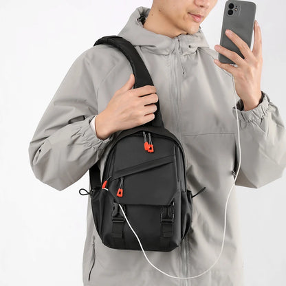 Men's Outdoor Sports Sling Bag – Multi-Pocket Chest Pack