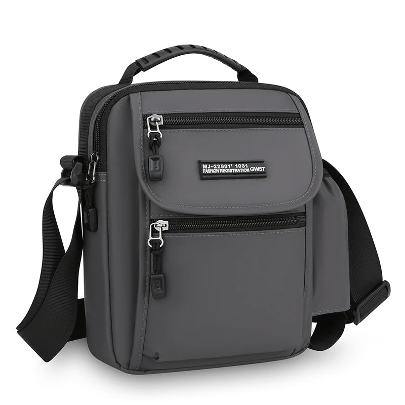 Men's Crossbody Shoulder Bag with Bottle Pocket