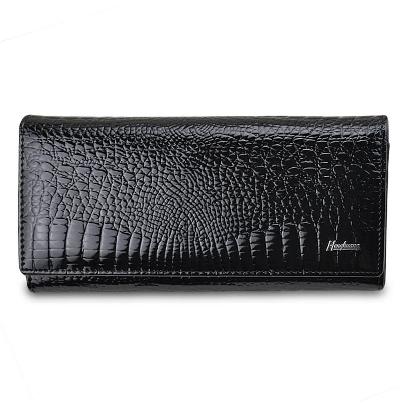 Alligator Pattern Women's Genuine Leather Clutch Wallet
