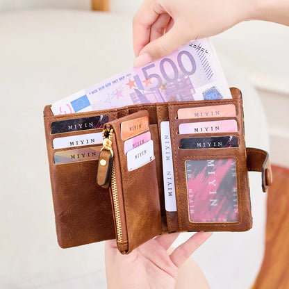 Animal Print Women's Wallet – PU Leather Zipper Wristlet