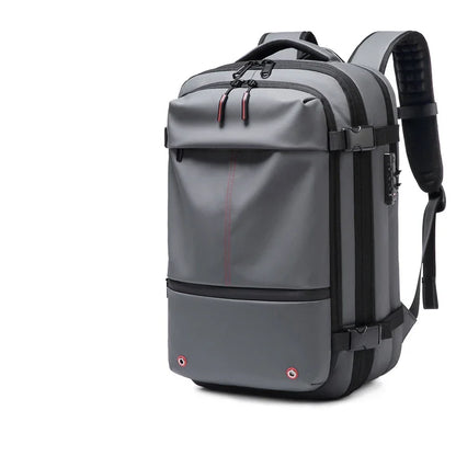Vacuum Compression Backpack – 17" Laptop, Expandable, Men's Travel