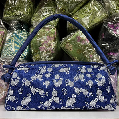 Embroidered Silk Shoulder Bag – Floral Cheongsam Purse