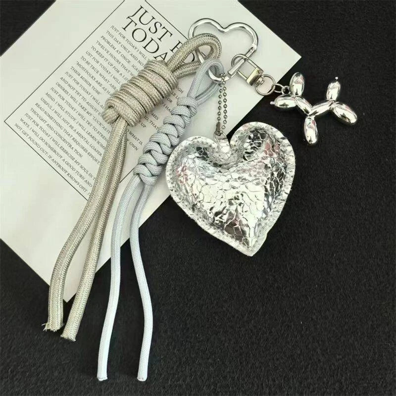 Y2K Star Keychain & Bag Charm – Leather Rope Pendant Keyring