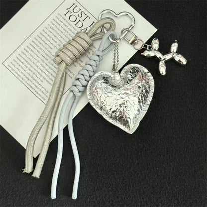 Y2K Star Keychain & Bag Charm – Leather Rope Pendant Keyring