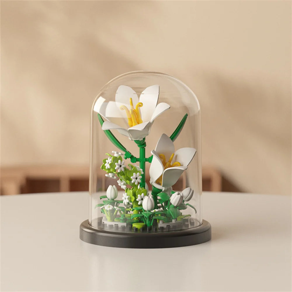 Eternal Flower Micro Building Blocks Bonsai – Home Decor Set